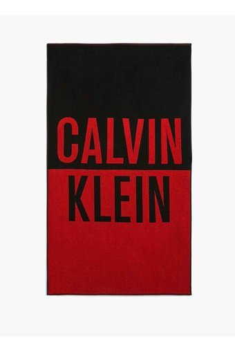 Calvin Klein Plaj Havlusu Kırmızı Siyah