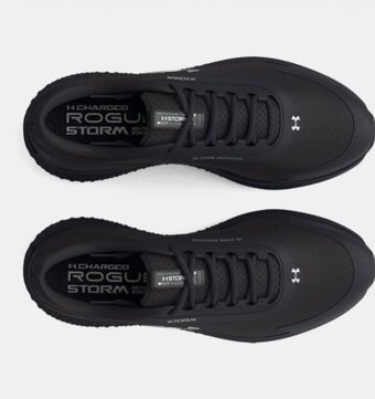 Under Armour Charged Rogue 3 Storm 3025523-003 Ortopedik Su Geçirmez Bağcıklı Erkek Koşu Ayakkabısı Siyah