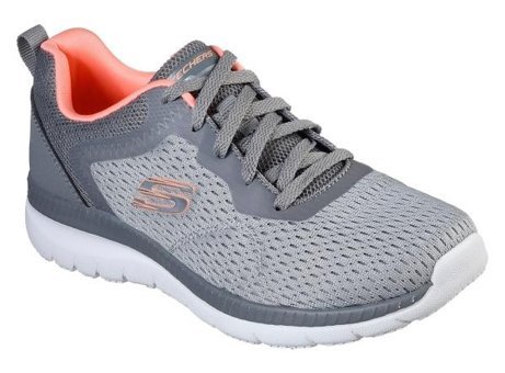 Skechers Bountiful Quick Path 12607-GYCL Ortopedik Bağcıklı Kadın Antrenman Ayakkabısı Gri