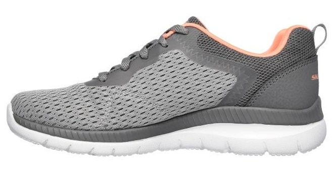 Skechers Bountiful Quick Path 12607-GYCL Ortopedik Bağcıklı Kadın Antrenman Ayakkabısı Gri