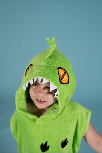 Baokids CROC Giyilebilir Bambu Plaj Havlusu Yeşil