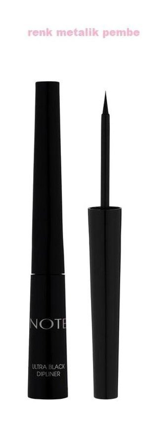 Note Suya Dayanıklı Metal Siyah Kalıcı İnce Uçlu Likit Eyeliner