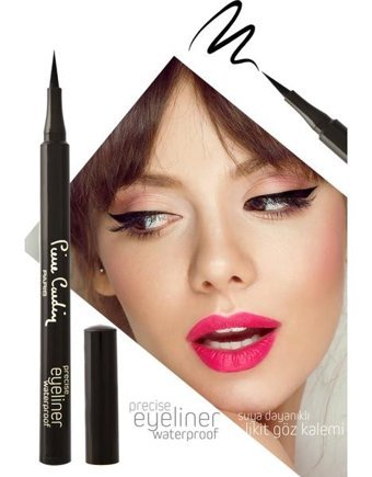 Pierre Cardin Suya Dayanıklı Glitter Siyah İnce Uçlu Keçe Likit Eyeliner