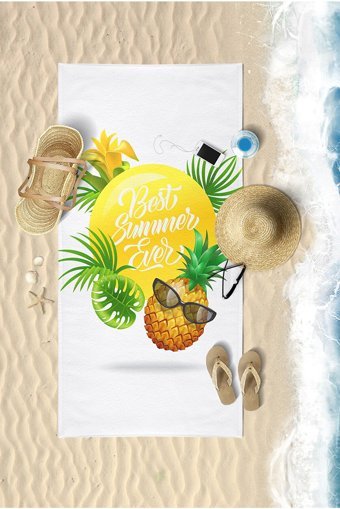 Vevienhome Best Summer Pamuklu Plaj Havlusu Sarı