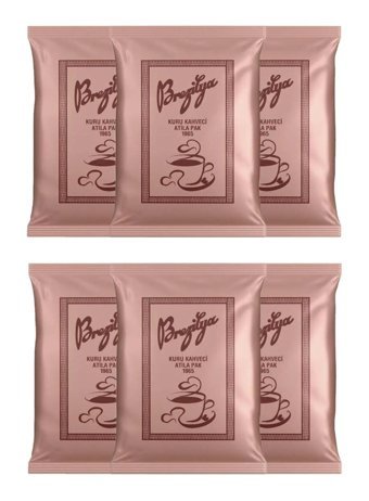 Brezilya Kuru Kahveci Atilla Pak Orta Kavrulmuş Mehşur Denizli Türk Kahvesi 100 Gr 6'lı Set 100gr X6