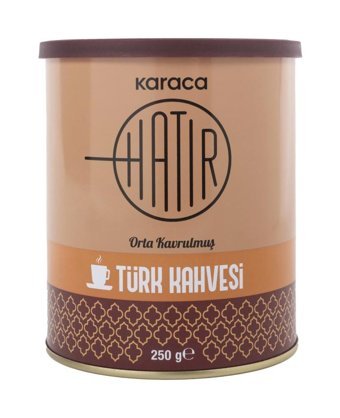 Karaca Hatır Orta Kavrulmuş Türk Kahvesi Teneke Kutu 250 Gr