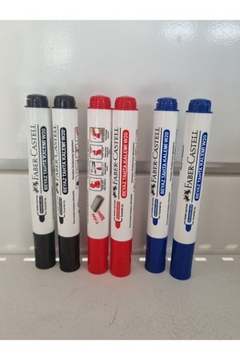 Faber Castell W20 6'lı Doldurulabilir Silinebilir Renkli Tahta Kalemi