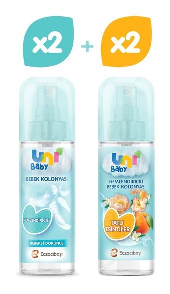 Uni Baby Tatlı Esintiler Sprey Bebek Kolonyası 2x150 ml