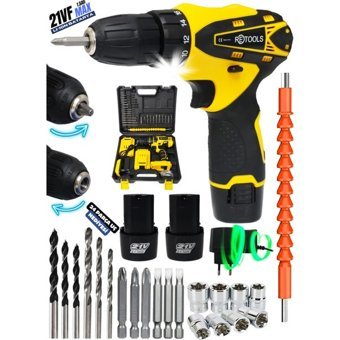 Retools Darbeli Akülü Şarjlı Matkap