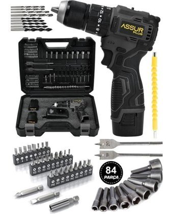 Assur Plus 1000 W Darbeli Akülü Şarjlı Matkap