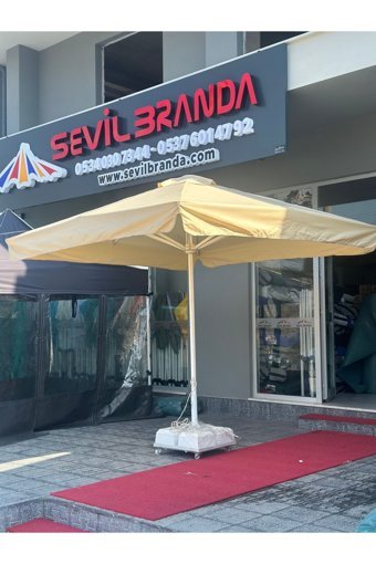 Sevil Branda Açılır Kapanır Kare Bahçe Şemsiyesi