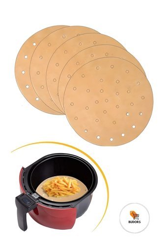 Budors Yuvarlak Delikli Airfryer Pişirme Kağıdı 100 Adet
