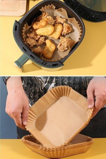 Hombak Kare Tabak Airfryer Pişirme Kağıdı 200 Adet