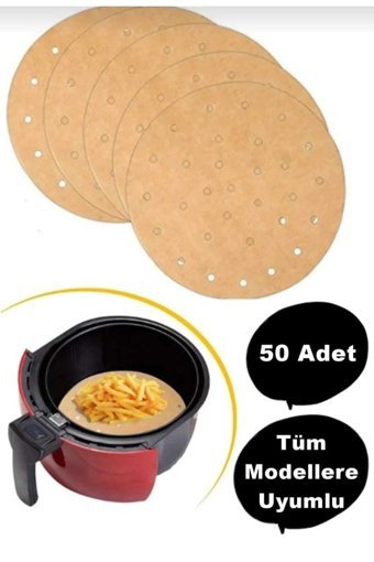 Kitchen Time Yuvarlak Delikli Airfryer Pişirme Kağıdı 50 Adet