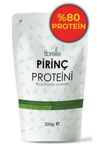 Fibrelle Pirinç Proteini Aromasız Vegan Bitkisel Protein Protein Tozu 250 gr