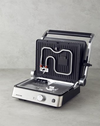 English Home TMK 5030 6 Dilim Alüminyum Çıkartılabilir Plaka Çift Taraflı Beyaz Izgaralı Tost Makinesi