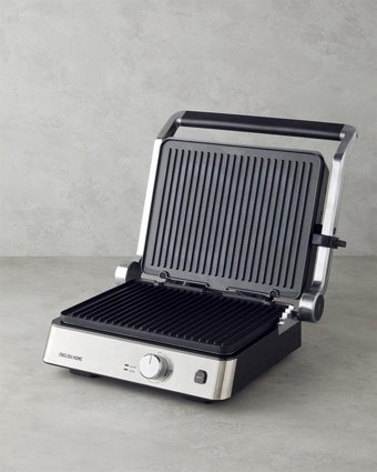 English Home TMK 5030 6 Dilim Alüminyum Çıkartılabilir Plaka Çift Taraflı Beyaz Izgaralı Tost Makinesi