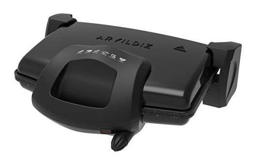 Aryıldız Contact Grill 4 Dilim Alüminyum Çıkartılabilir Plaka Çift Taraflı Siyah Izgaralı Tost Makinesi
