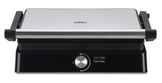 Luxell LXTM 01 4 Dilim Döküm Çıkartılabilir Plaka Çift Taraflı Gri Izgaralı Tost Makinesi