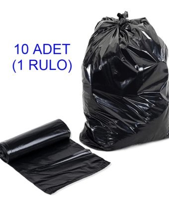 Nistabolje Jumbo Boy 75x90 cm Çöp Poşeti 10 Adet Siyah