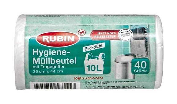 Rubin Şeffaf Büzgülü Orta Boy 36x44 cm Çöp Poşeti 40 Adet Şeffaf