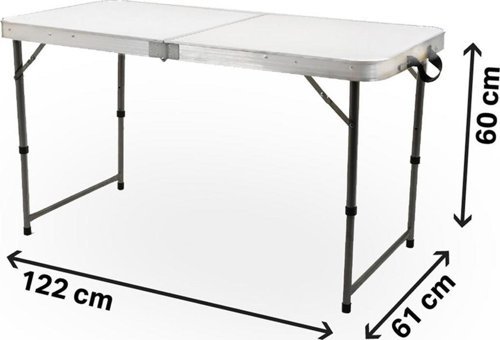 Exent 61 cm Çantalı Dikdörtgen Alüminyum Beyaz Kamp Maması