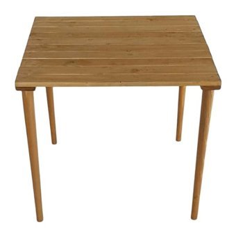Avcı Market 60 cm Kare Ceviz Ahşap Kahverengi Kamp Maması