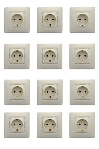 Legrand Salbei Çerçeveli Topraklı İç Mekan 12'li Priz Bej