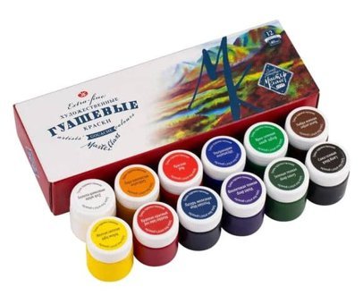 St. Petersburg Master Class Çok Renkli 12x480 ml Guaj Boya Seti