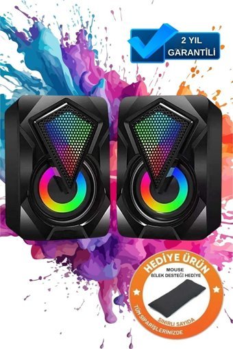 Zineets RGB USB 1+1 Bilgisayar Hoparlörü
