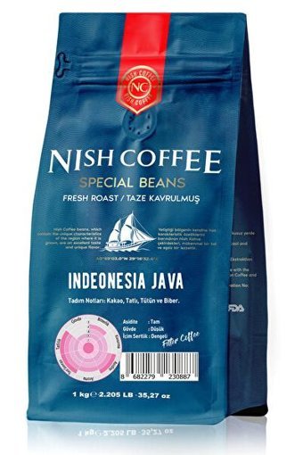 Nish Kahve Endonezya Arabica Öğütülmüş Filtre Kahve 1 kg