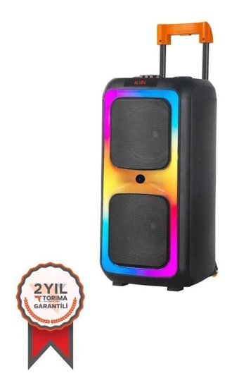 Torima NDR-1097 40 W Radyolu Işıklı Taşınabilir Siyah Bluetooth Hoparlör