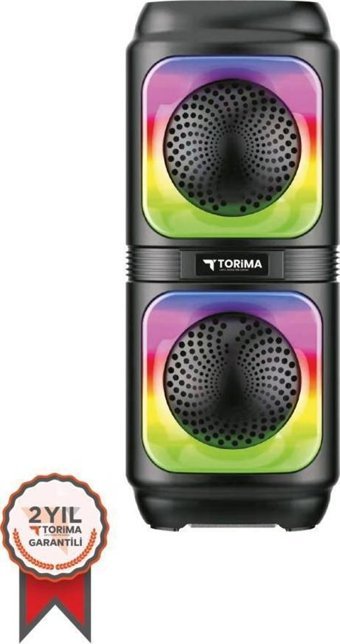 Torima D19 Işıklı Taşınabilir Siyah Bluetooth Hoparlör
