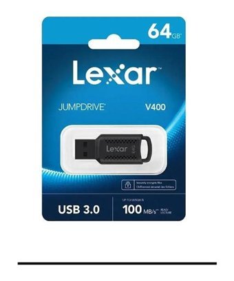 Lexar V400 USB 3.0 Lighthing USB Type A 64 GB Flash Belek Siyah