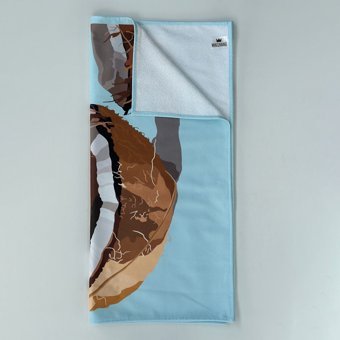 Wallhang Coconut Coconut Pamuklu Polyester Plaj Havlusu Açık Mavi