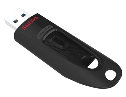 Sandisk Ultra USB 3.0 USB Type A 128 GB Flash Belek Siyah