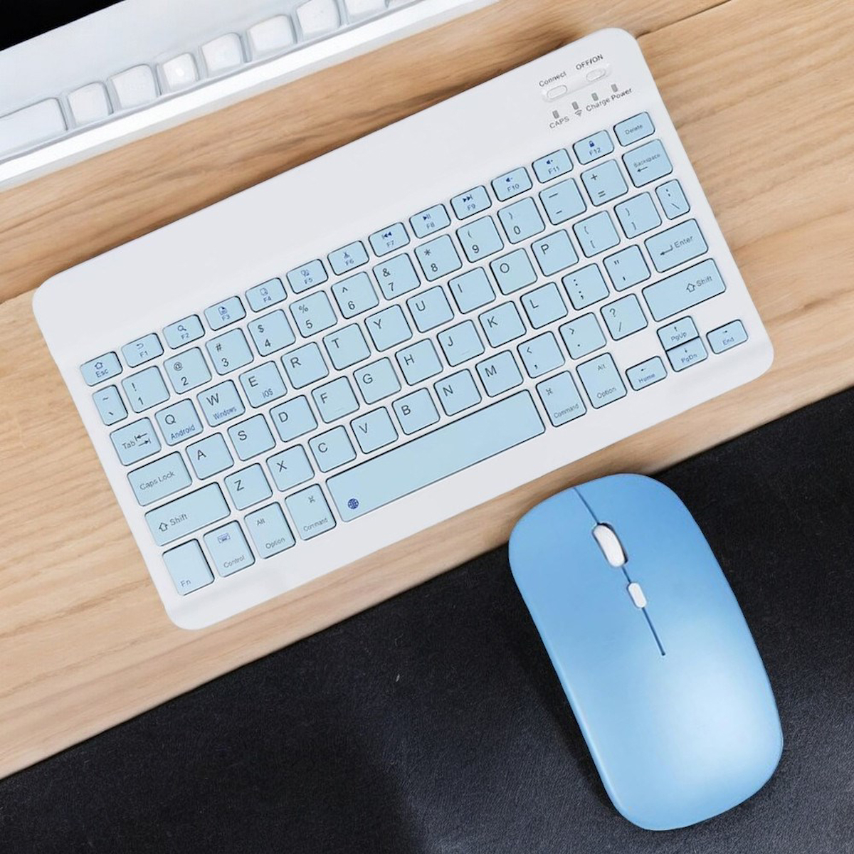 Technow Sessiz Mavi Kablosuz Klavye Mouse Seti