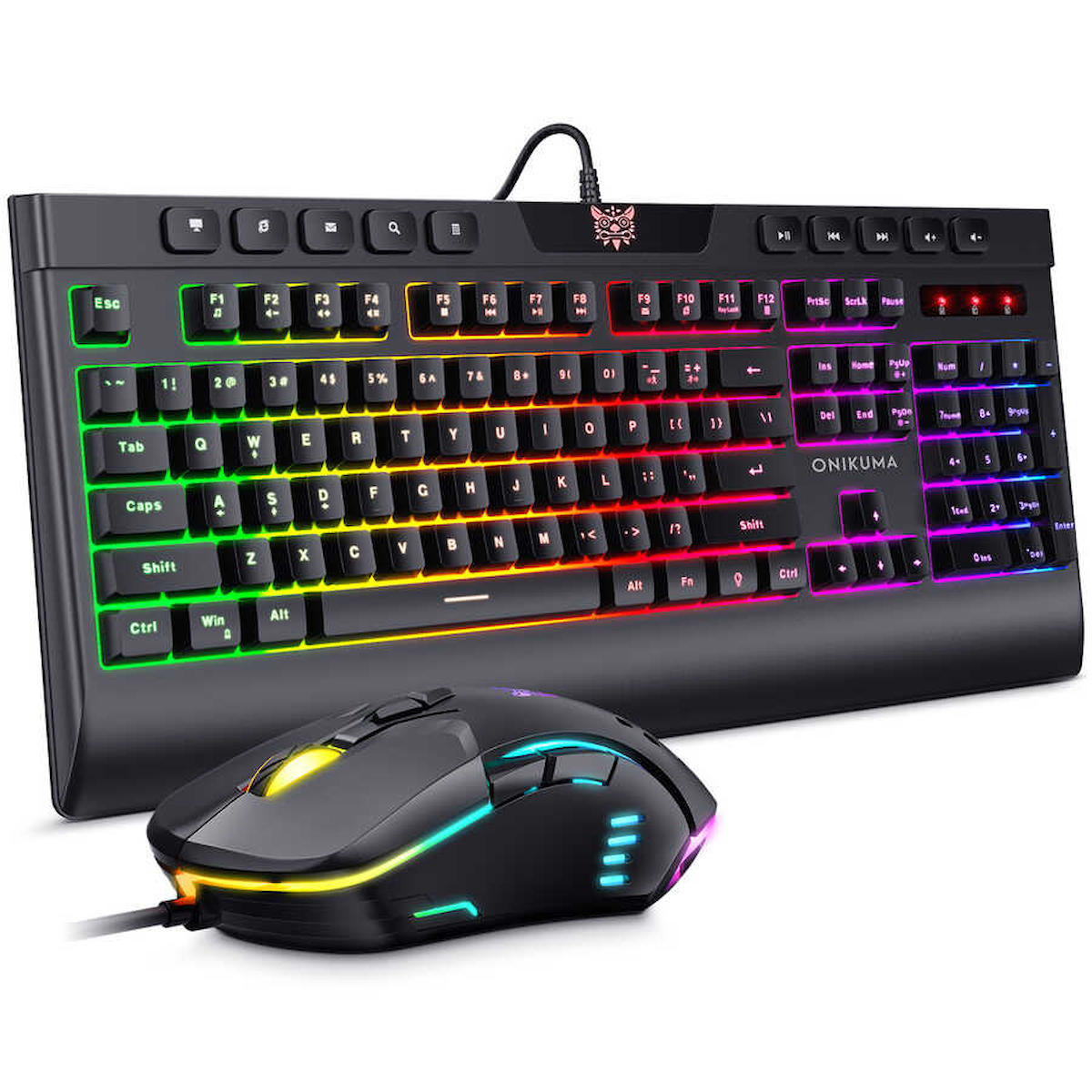 Zore G21 Işıklı Sessiz Siyah Kablolu Klavye Mouse Seti
