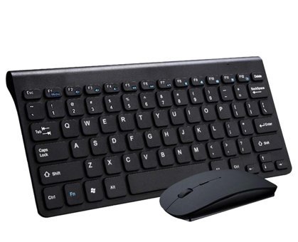 Triline Işıklı Sessiz Siyah Kablosuz Klavye Mouse Seti