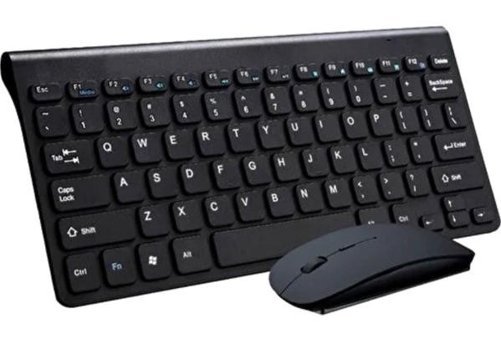 Triline Işıklı Sessiz Siyah Kablosuz Klavye Mouse Seti