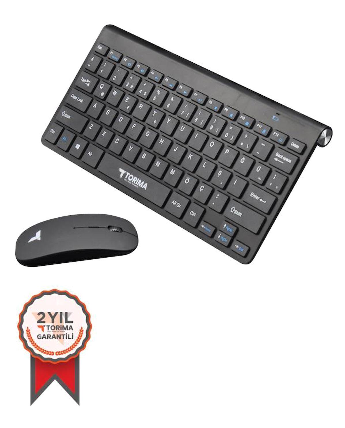 Torima TMK 05 Sessiz Ergonomik Siyah Kablosuz Klavye Mouse Seti