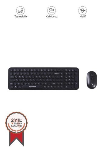 Torima TMK 07 Sessiz Siyah Kablosuz Klavye Mouse Seti