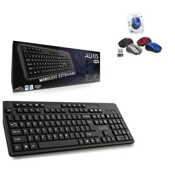 Auris WKB01 Sessiz Siyah Kablosuz Klavye Mouse Seti