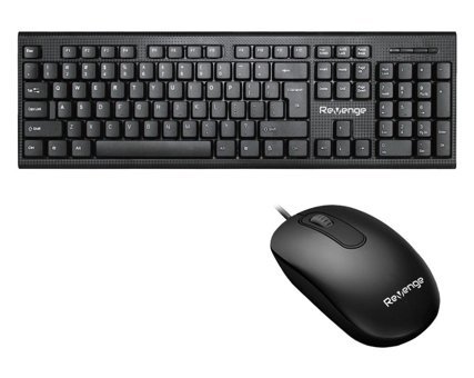 Revenge Deskmate Sessiz Siyah Kablosuz Klavye Mouse Seti