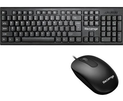 Revenge Deskmate Sessiz Siyah Kablosuz Klavye Mouse Seti