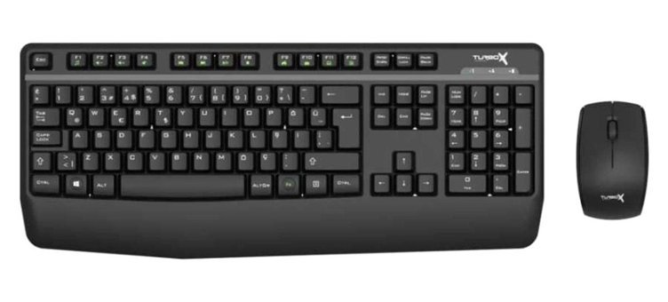 Turbox Workeys Sessiz Siyah Kablosuz Klavye Mouse Seti