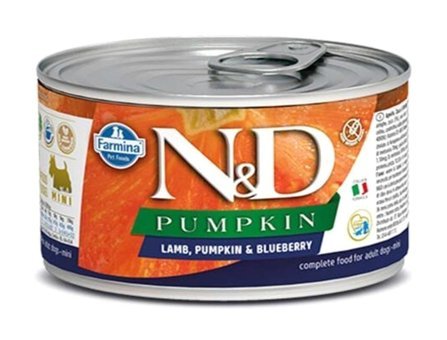 N&D Balkabaklı-Kuzu Etli-Yaban Mersinli Yetişkin Köpek Maması 140 gr Tekli