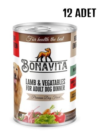 Bonavita Kuzu Etli-Sebzeli Yetişkin Köpek Maması 400 gr Tekli