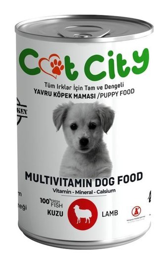Cat City Multivitamin Kuzu Etli Yavru Köpek Maması 400 gr Tekli