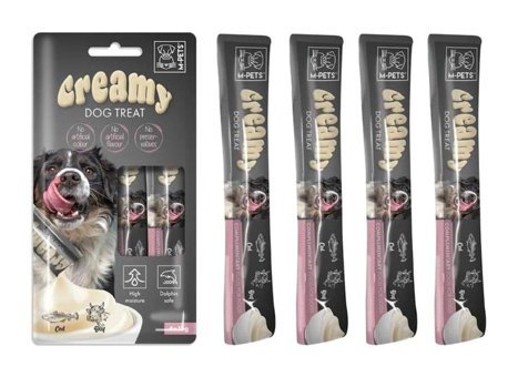 M Pets Morina Balığı-Biftek Sıvı Yetişkin Köpek Maması 4 x 15 gr